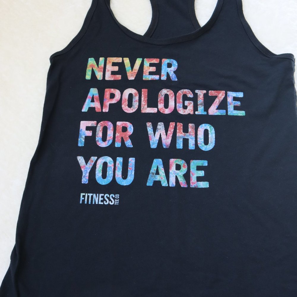 Motivational Fitness Tee Co Women's Racerback Tank Top (Women's size M)
